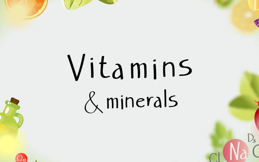 Übersicht einiger verschiedener Vitamine, Mineralstoffe, Spurenelemente und deren Funktionen